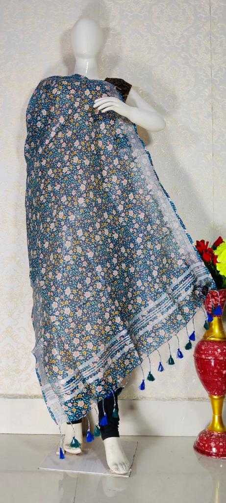 Pure Linen Digital Print Dupatta