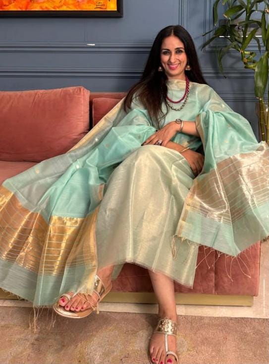 Pure Maheswari Silk Cotton Handwoven Unstitch Suit