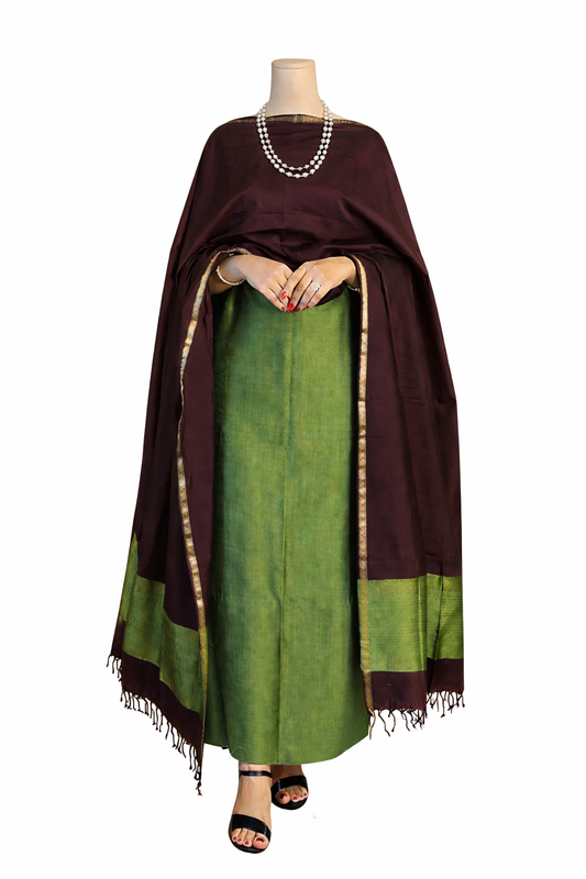 Pure Maheswari Silk Cotton Handwoven Unstitch Suit