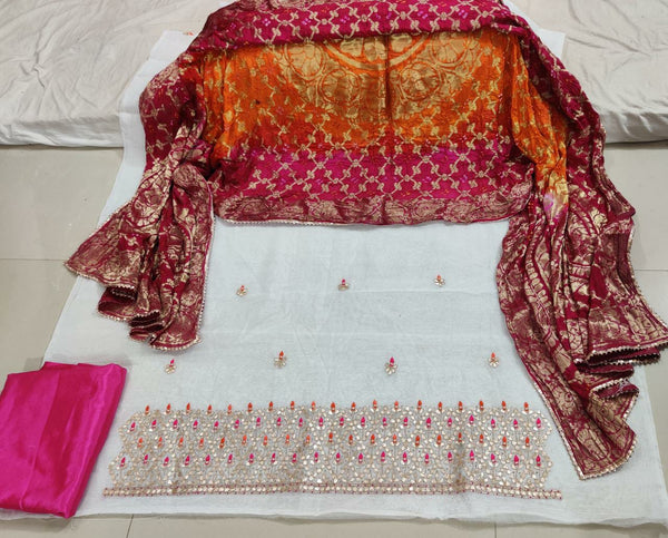 Punjabi suit fabric Party wear gota Patti work suit | eBay