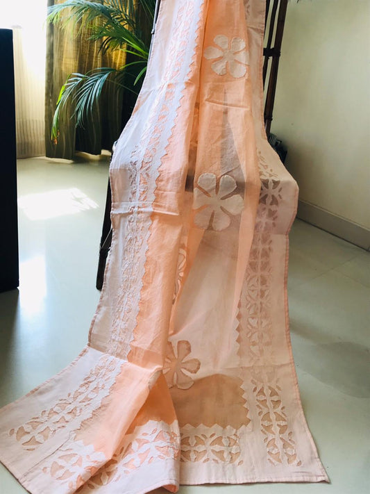 Rajasthani Pure Cotton Applique Work Dupatta