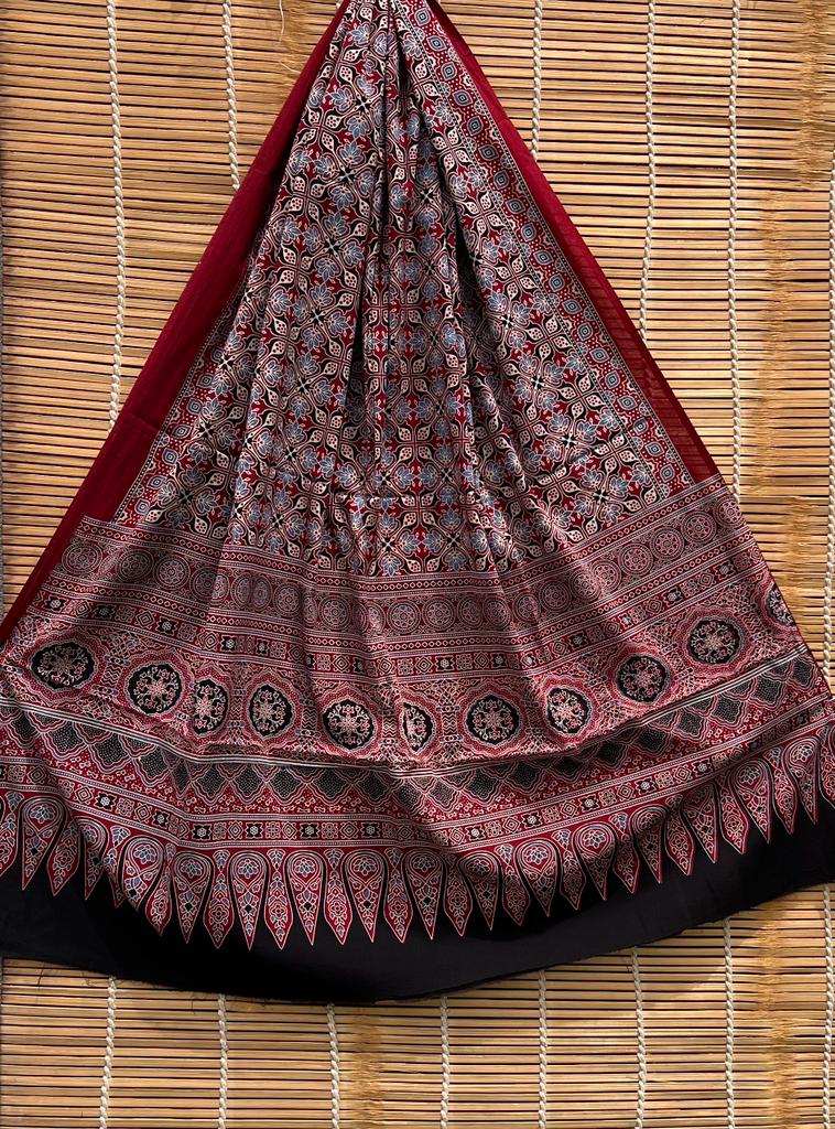 Pure Cotton Azrakh print dupatta