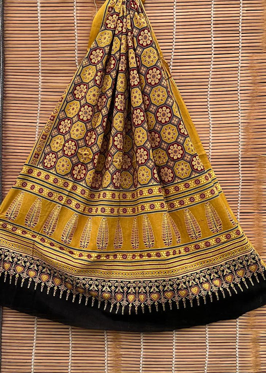 Pure Cotton Azrakh print dupatta