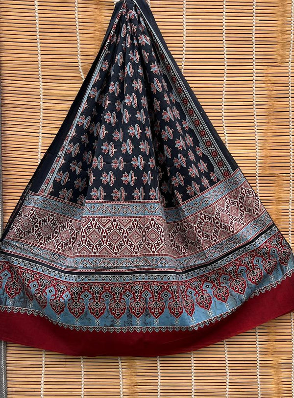 Pure Cotton Azrakh print dupatta