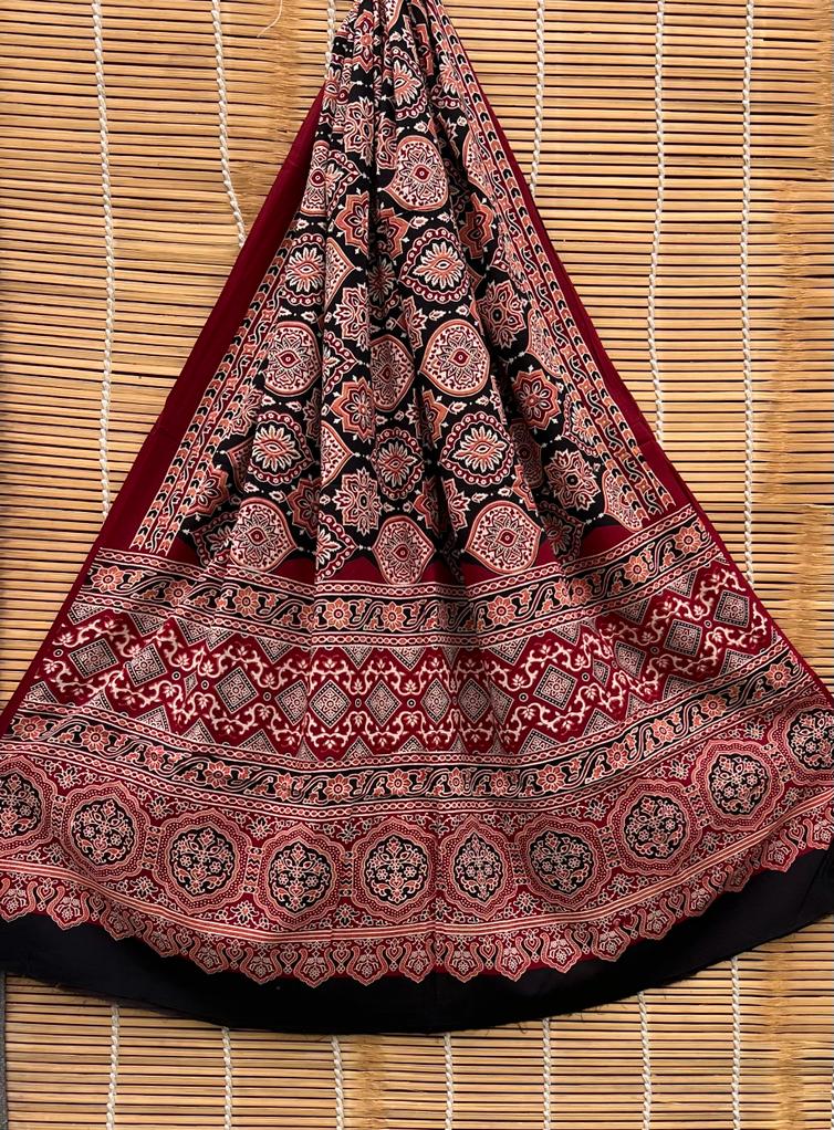 Pure Cotton Azrakh print dupatta
