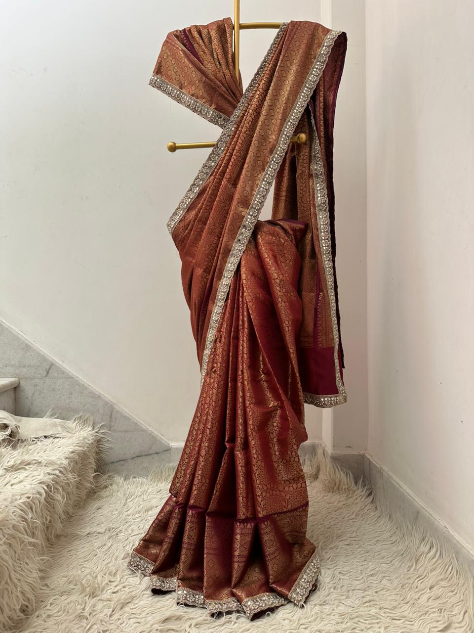 Authentic Kanjivaram Tissue Saree