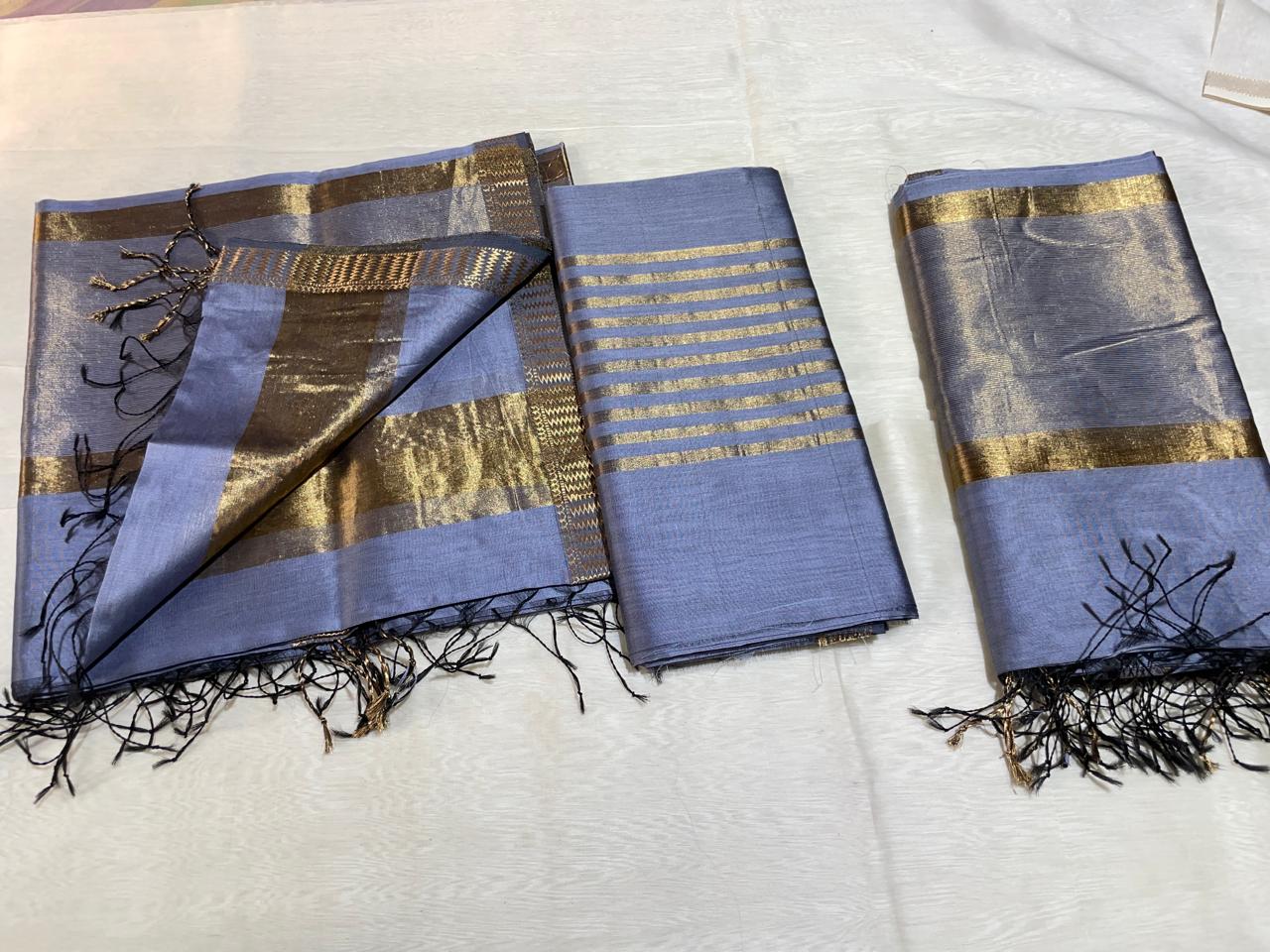 Pure Maheswari Silk Cotton Handwoven Unstitch Suit