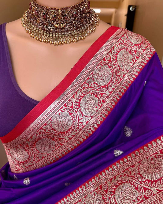 Banarasi Soft Silk Saree With Blouse