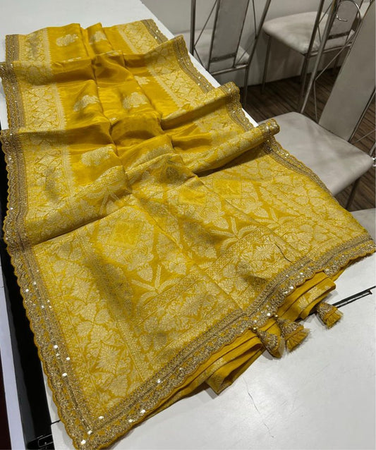 Banarasi Soft Silk Saree With Blouse