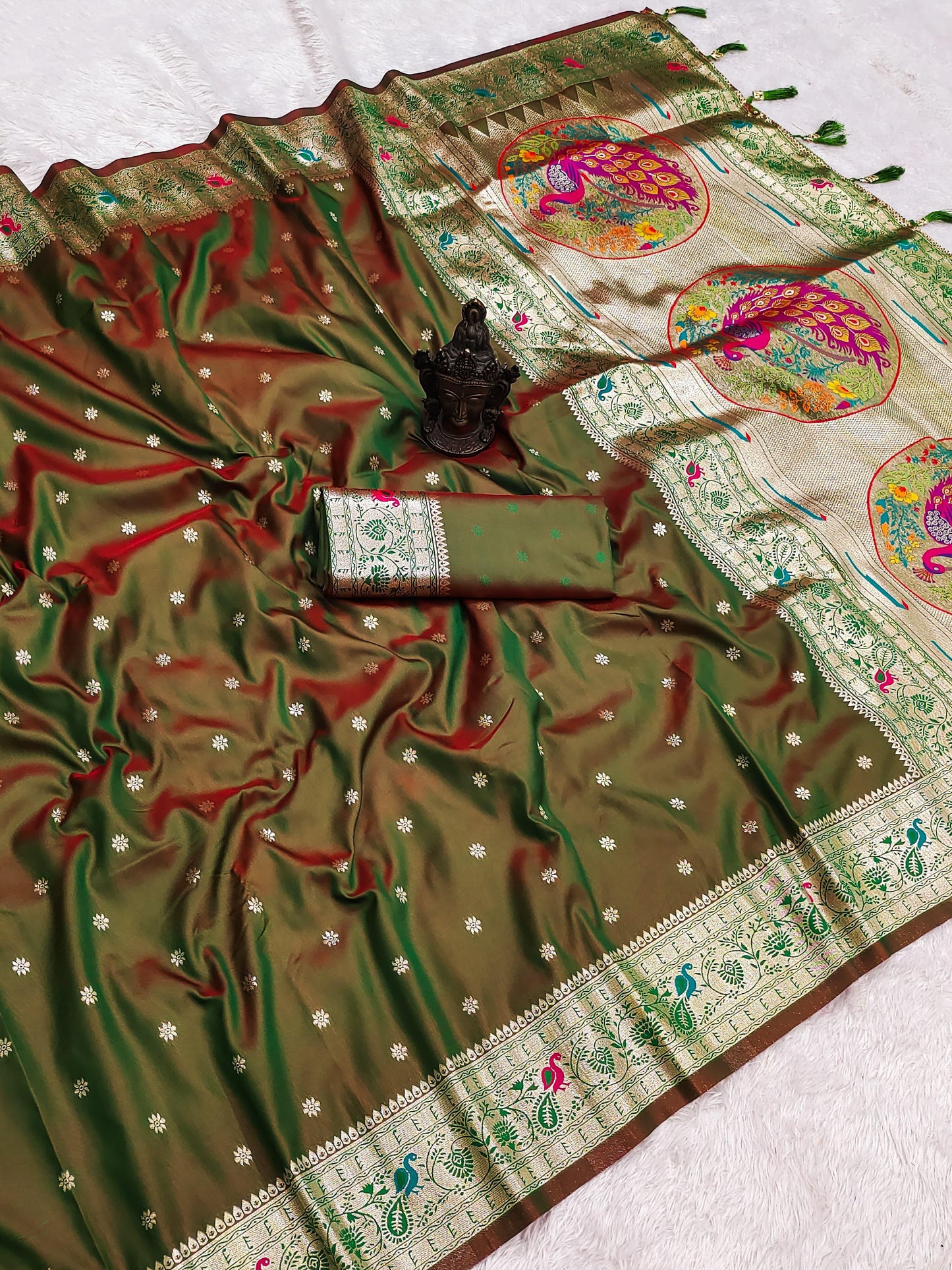 Banarasi Soft Silk Saree With Blouse