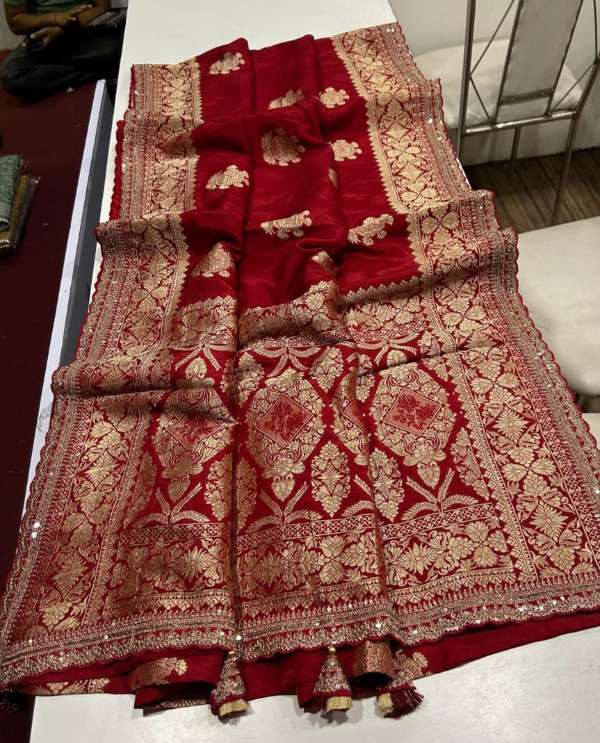 Banarasi Soft Silk Saree With Blouse