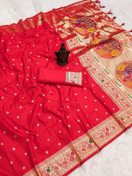 Banarasi Soft Silk Saree With Blouse