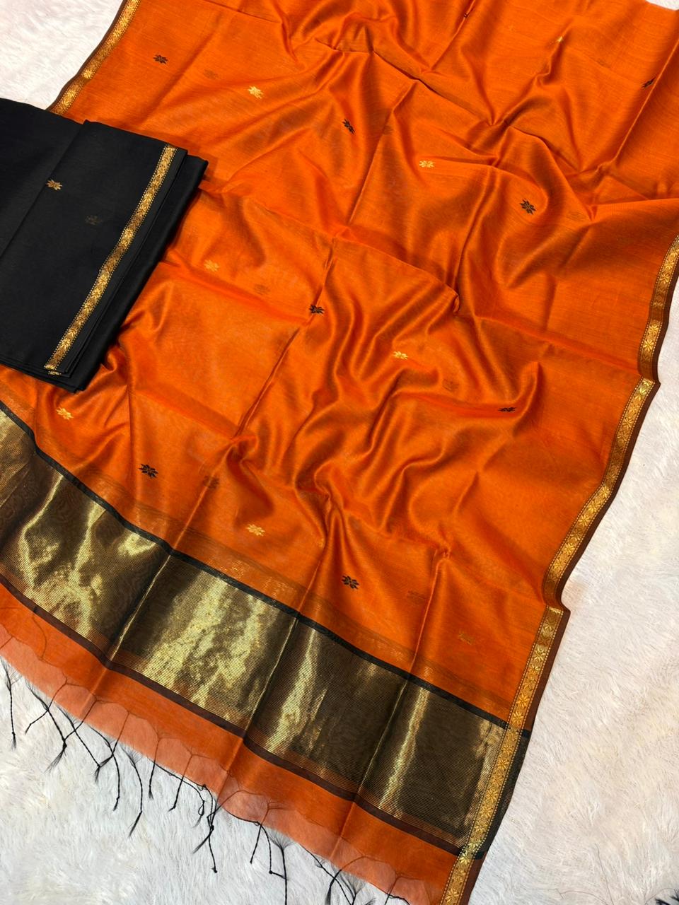 Pure Maheswari Silk Cotton Handwoven Unstitch Suit