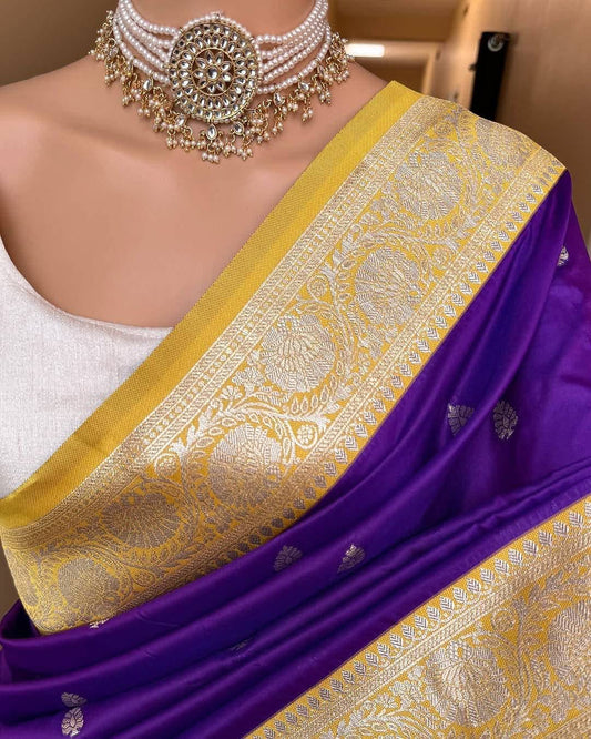 Banarasi Soft Silk Saree With Blouse