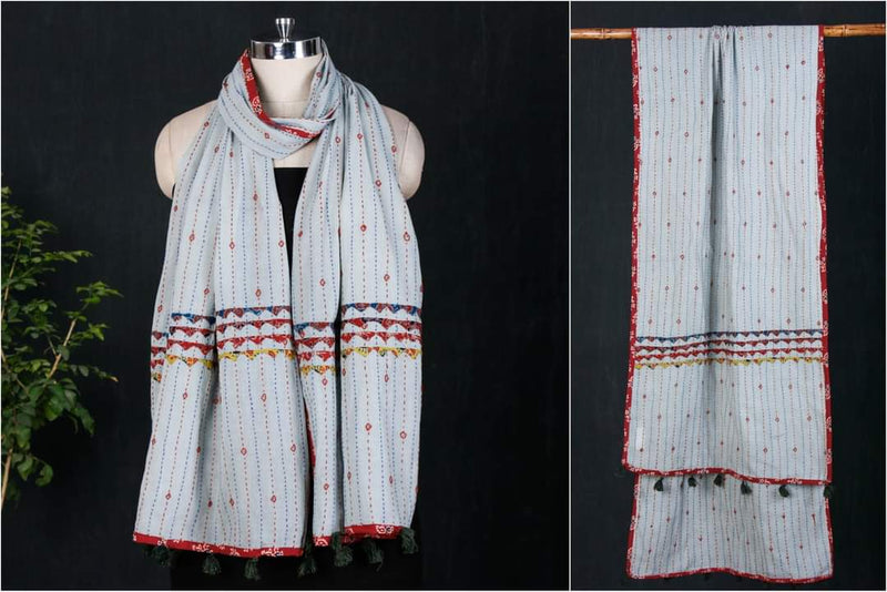 Rajasthani Pure Cotton Applique Work Dupatta