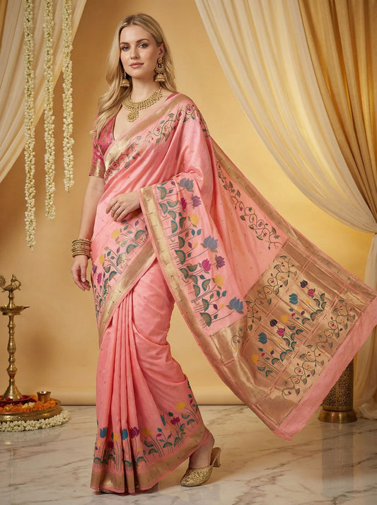 Banarasi Soft Silk Saree With Blouse