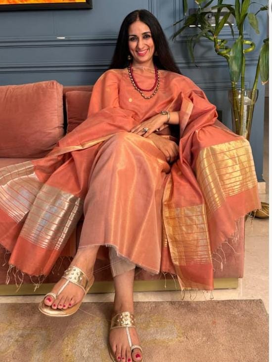 Pure Maheswari Silk Cotton Handwoven Unstitch Suit