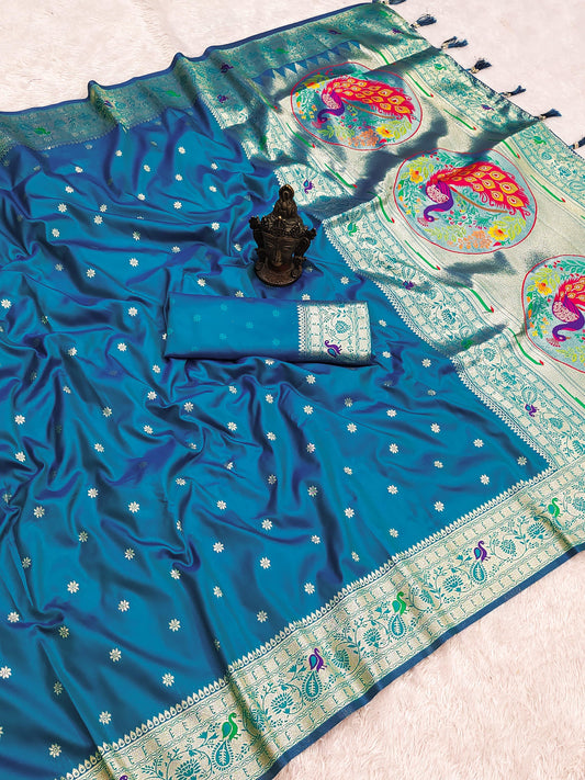 Banarasi Soft Silk Saree With Blouse