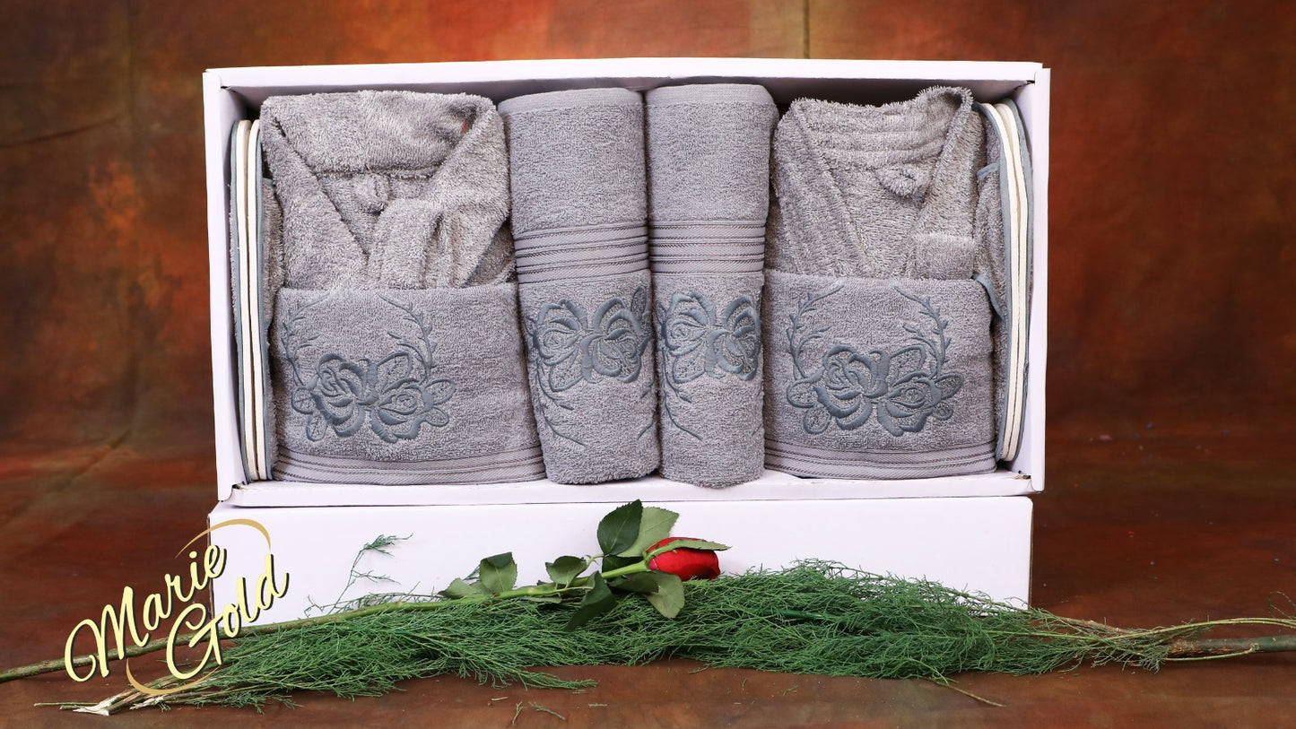 Pure Cotton Bathrobe Set 8 Pices