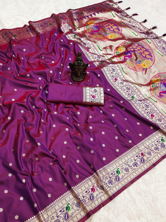 Banarasi Soft Silk Saree With Blouse