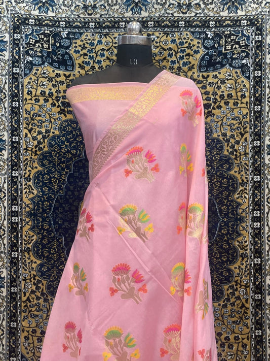 Banarasi Soft Silk Saree With Blouse