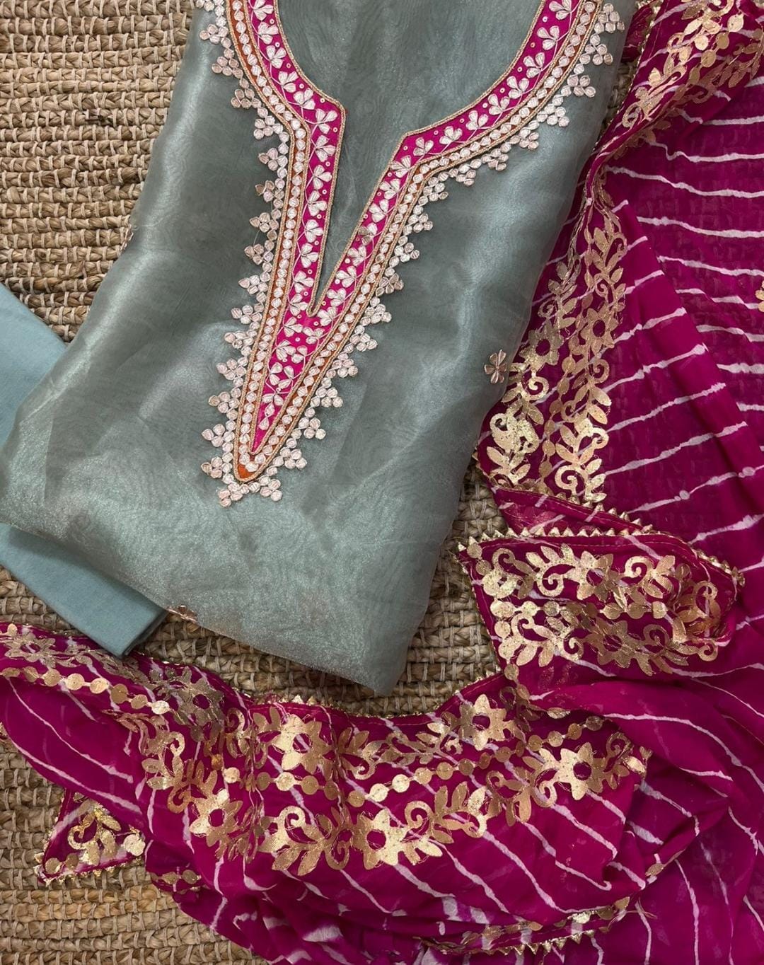 Pure Organza unstitched Suits