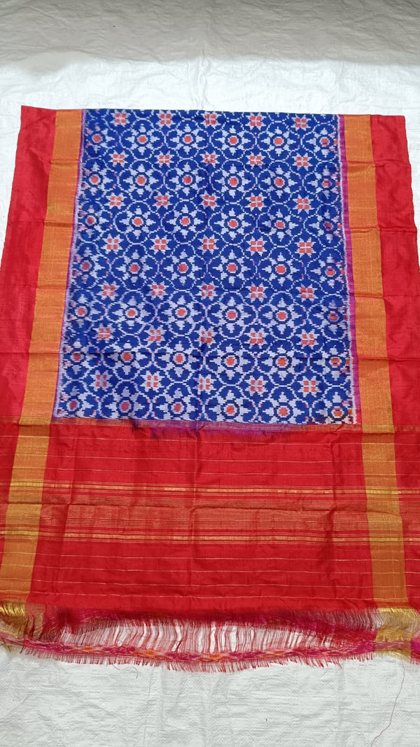 Pure  Ikkat Mulberry Silk Sico Dupatta
