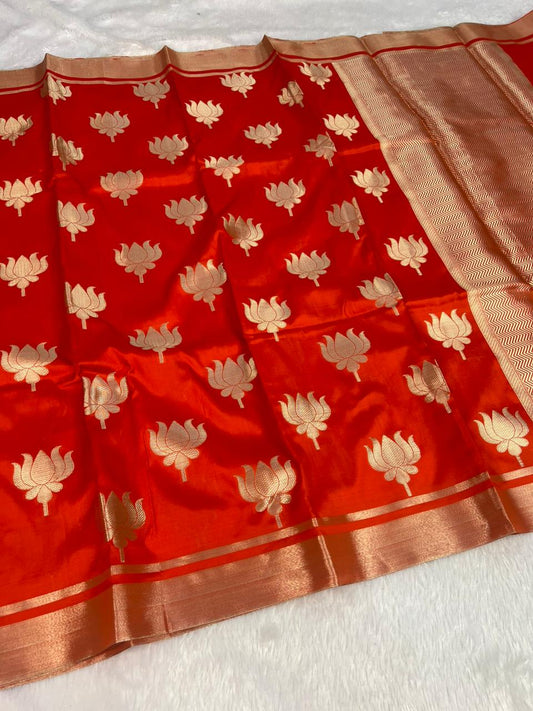 Banarasi  katan soft silk saree With Blouse