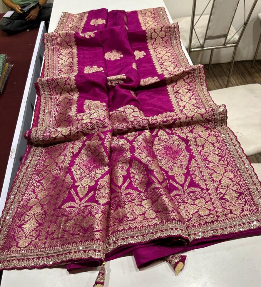 Banarasi Soft Silk Saree With Blouse