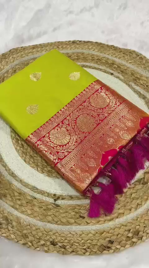 Banarasi Soft Silk Saree With Blouse