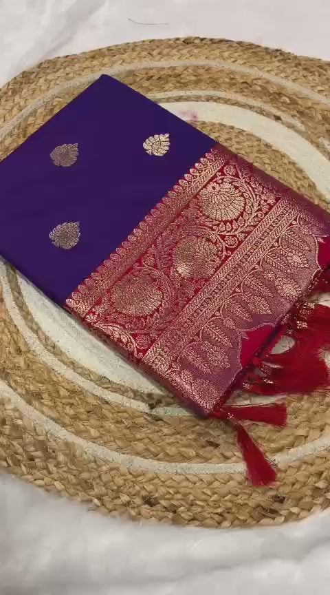 Banarasi Soft Silk Saree With Blouse