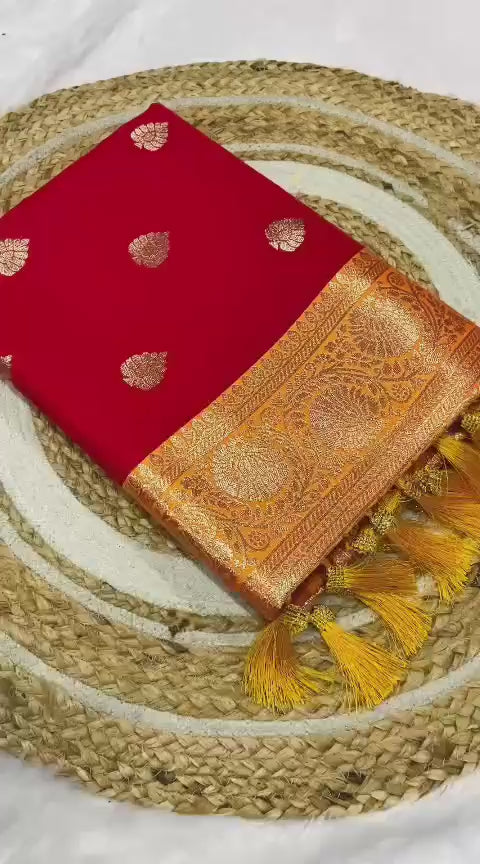 Banarasi Soft Silk Saree With Blouse