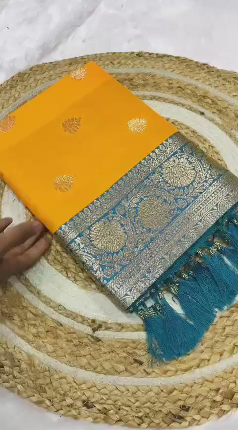 Banarasi Soft Silk Saree With Blouse