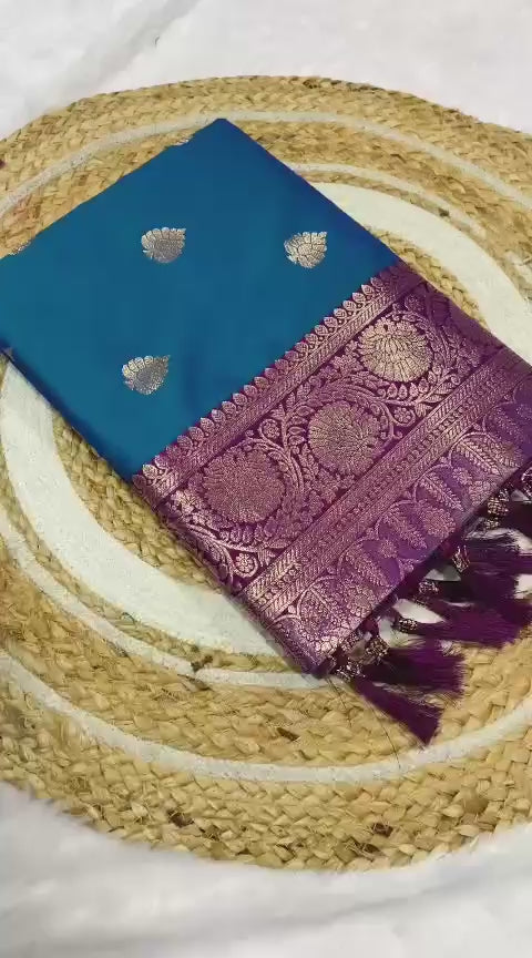 Banarasi Soft Silk Saree With Blouse