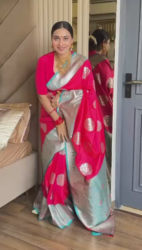 Banarasi Soft Silk Saree With Blouse