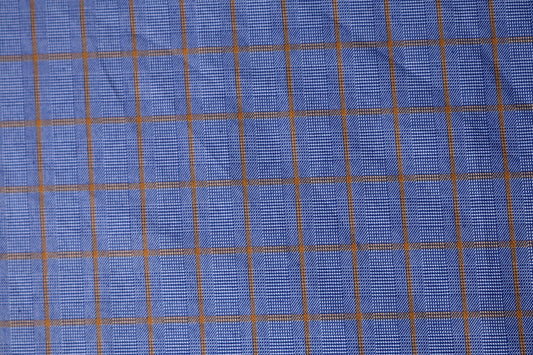 Beauty Bush Polyester & Viscose Checks Fabric