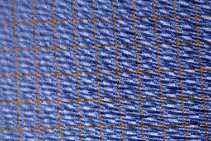Beauty Bush Polyester & Viscose Checks Fabric