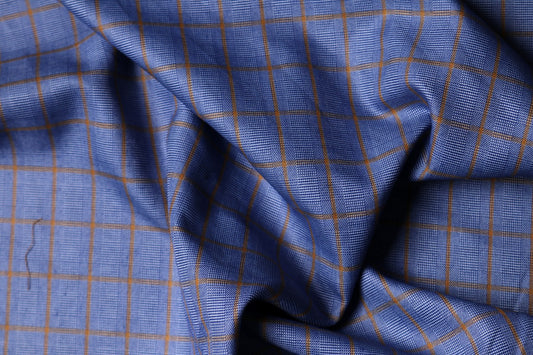 Beauty Bush Polyester & Viscose Checks Fabric