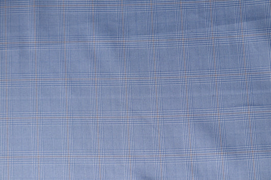 Beauty Bush Polyester & Viscose Checks Fabric