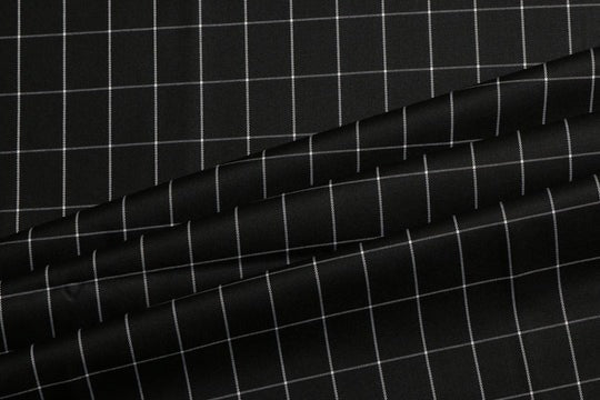 Beauty Bush Polyester & Viscose Checks Fabric