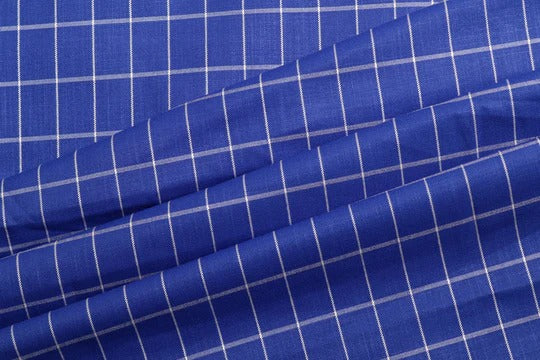 Beauty Bush Polyester & Viscose Checks Fabric