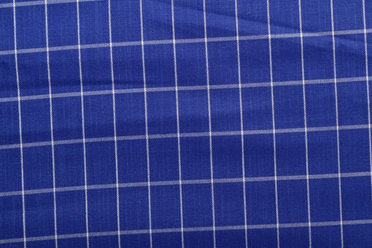 Beauty Bush Polyester & Viscose Checks Fabric