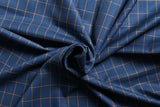 Beauty Bush Polyester & Viscose Checks Fabric
