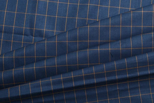 Beauty Bush Polyester & Viscose Checks Fabric