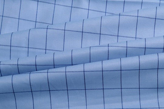 Beauty Bush Polyester & Viscose Checks Fabric