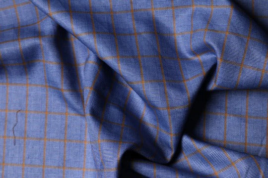 Beauty Bush Polyester & Viscose Checks Fabric