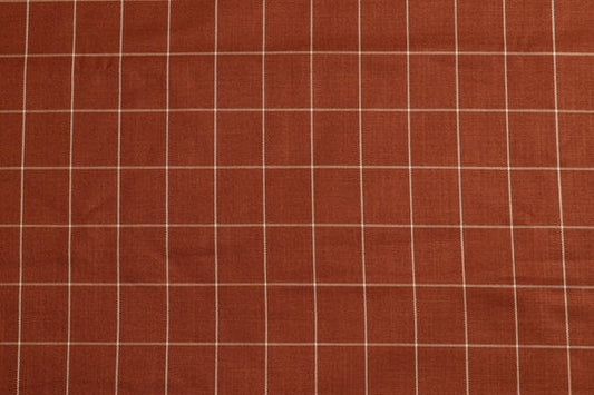 Beauty Bush Polyester & Viscose Checks Fabric