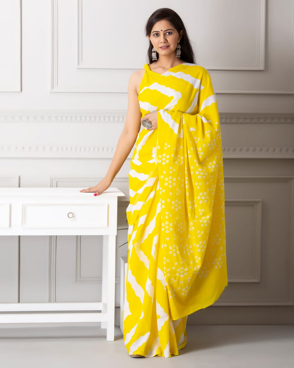 Pure Hand Printed Cotton Sarees With Blouse
